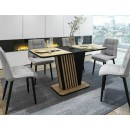 Стол обеденный SIGNAL NEVIO дуб артизан/черный 125-170/75